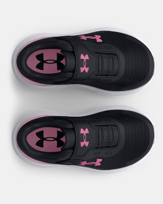 Girls' Infant UA Surge 3 AC Running Shoes in Black image number 2